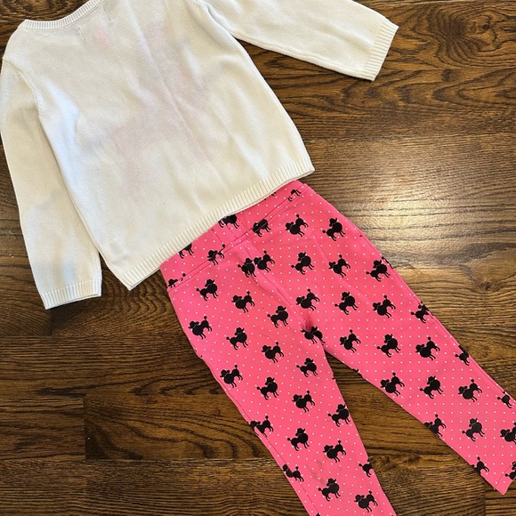 Poodle Sweater and Legging Set Size 3T - Picture 5 of 7